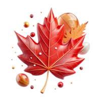 dramatic classic Red Autumn Leaf Cutout Transparent Background authentic png
