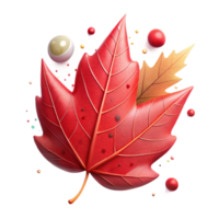 magnificent vintage Red Autumn Leaf Transparent Background Image authentic png