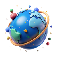 stunning classic Rotating Globe Isolated Element with Blue Oceans genuine png
