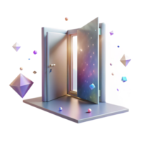 serene modern Shadow of an Open Door Isolated Element png