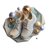 impressive minimalist Shadow of a Pair of Running Shoes Top View Transparent Background genuine png