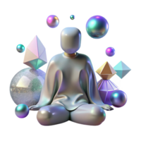 serene abstract Shadow of a Person Sitting Transparent Background professional png