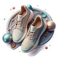 magnificent creative Shadow of a Pair of Running Shoes Top View Transparent Background png