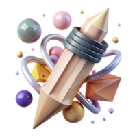 elegant rustic Shadow of Pencil with Sharp Tip Cutout exclusive png