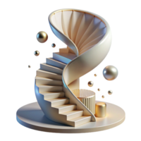 impressive artistic Shadow of Spiral Staircase with Elegant Curves Isolated Element high quality png