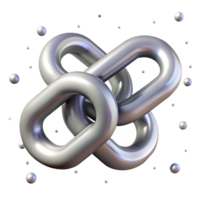 vibrant creative Silver Gray Geometric Links Isolated Element high resolution png