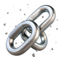 extraordinary traditional Silver Metallic Links Isolated Element with Transparent Background original png
