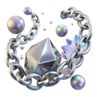 impressive vintage Silver Necklace Jewelry Chain Links Transparent Background Cutout professional png
