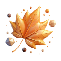 impressive abstract Single Autumn Leaf Falling Cutout Transparent Background png