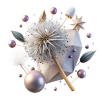 wonderful contemporary Single Dandelion with Seeds on Transparent Background original png