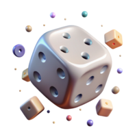 serene rustic Single Dice Top View Cutout high resolution png