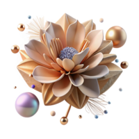 impressive traditional Single Dried Flower with Beige Hues Cutout authentic png
