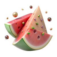 magnificent contemporary Sliced Watermelon Wedge Isolated Element high quality png