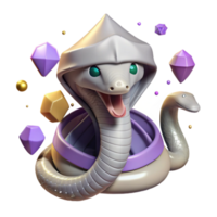extraordinary abstract Slithering Cobra Raised Hood Transparent Background png