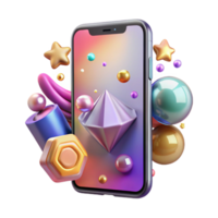 stunning rustic Smartphone Mobile Phone Front View Isolated authentic png
