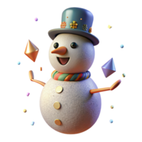 serene abstract Snowman with Carrot Nose Transparent Element png