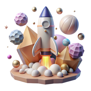 maravilloso artístico astronave lanzamiento secuencia separar con múltiple etapas alto resolución png