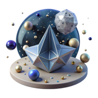 beautiful abstract Star Field Panorama Transparent Background with Deep Perspective original png