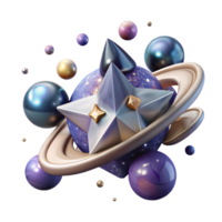 impressive creative Star Field with Distant Galaxy Cutout original png