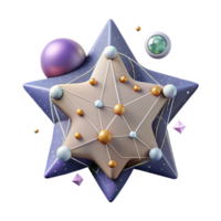 serene rustic Star Map Cutout with Navigational Aid authentic png