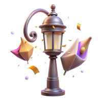beautiful classic Street Lamp Swaying in Whispering Winds Cutout authentic png