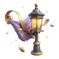 impressive minimalist Street Lamp Swaying in Whispering Winds Cutout detailed png