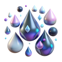vibrant traditional Stylized Rain Drops Pattern Isolated detailed png