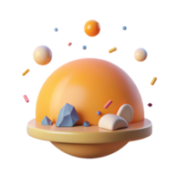 vibrant minimalist Sun Setting Over Horizon Isolated Element with Warm Colors high resolution png