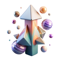 vibrant creative Upload Arrow Pointing Up Transparent Background high resolution png