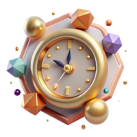 elegant minimalist Vintage Clock Face Isolated on Transparent Background high resolution png