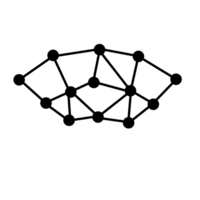 design with transparent background of a network of connected dots png