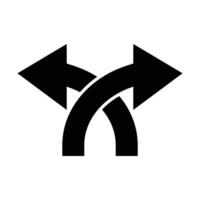 two way direction icon template illustration design vector