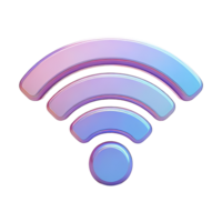 Abstract Wireless Signal Icon with Gradient Design png