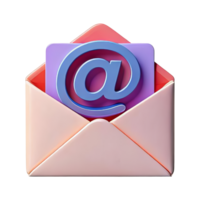 Envelope with Symbol Representing Online Communication png