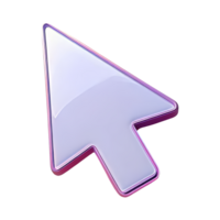 Glossy Arrow Cursor Icon for Digital Interface Use png