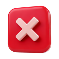 Red Button with Cross Symbol on Smooth Surface png