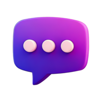 Modern Speech Bubble Design with Gradient Color Scheme png