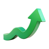 Green Arrow Symbolizing Growth and Progress png