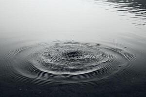 A serene close-up of ripples forming in the water, creating a calming effect. photo