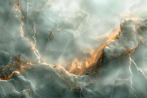 Abstract teal and gold marbled background, showcasing fluid patterns and rich textures. photo