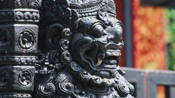 Beautiful stone carvings in Balinese Hindu Temples, traditional Balinese building architecture. photo