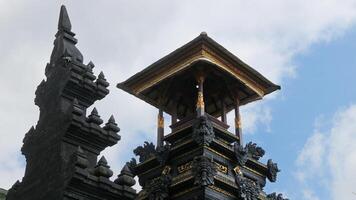 Beautiful stone carvings in Balinese Hindu Temples, traditional Balinese building architecture, photo