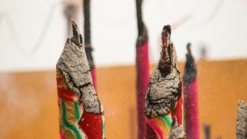 Colorful Incense Sticks in a Chinese Temple photo