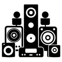 Speaker Silhouettes Set design on a white background vector