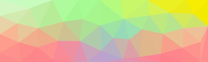 Soft pastel low-poly background with a gradient of pink, green, yellow, and blue shades. Abstract geometric design ideal for creative and modern visuals. vector