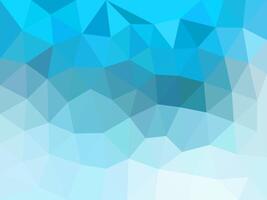 Abstract blue polygonal background with various shades of blue forming a low poly geometric pattern, creating a modern and cool visual effect. vector