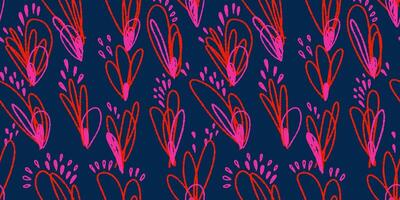 Unique abstract organic shapes seamless pattern. Colorful print with hand drawn creative irregular shape. Simple background. Contemporary minimalist ornament vector
