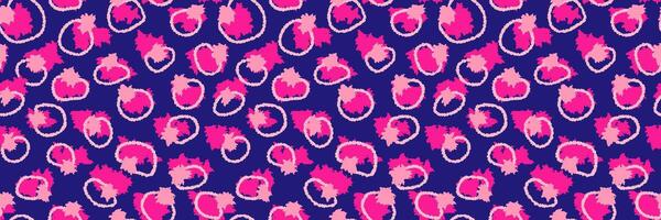 unique abstract spotted seamless pattern. Hand drawing organic shape circular. Colorful simple pink background. Contemporary minimalist print ornament vector