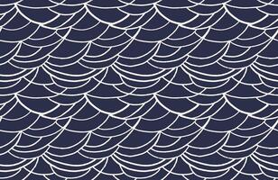 Plain texture with white curved wavy lines seamless pattern. Abstract organic shapes printing on a black background. hand drawn sketch doodle. Contemporary minimalist ornament. vector