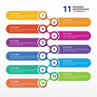 Infographic 11 option and number vector